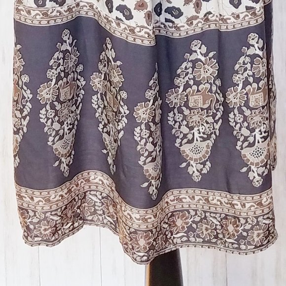 Summer Beach Coverup Spaghetti Strap Dress Brown - Picture 4 of 8